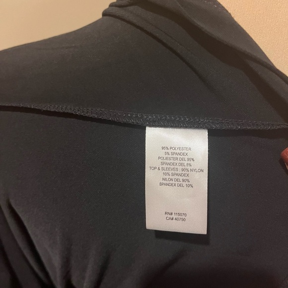 NWT Nina Leonard Cocktail Illusion Black High-Low Swing Dress, size Large - Picture 5 of 5